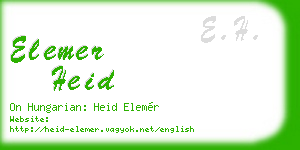 elemer heid business card